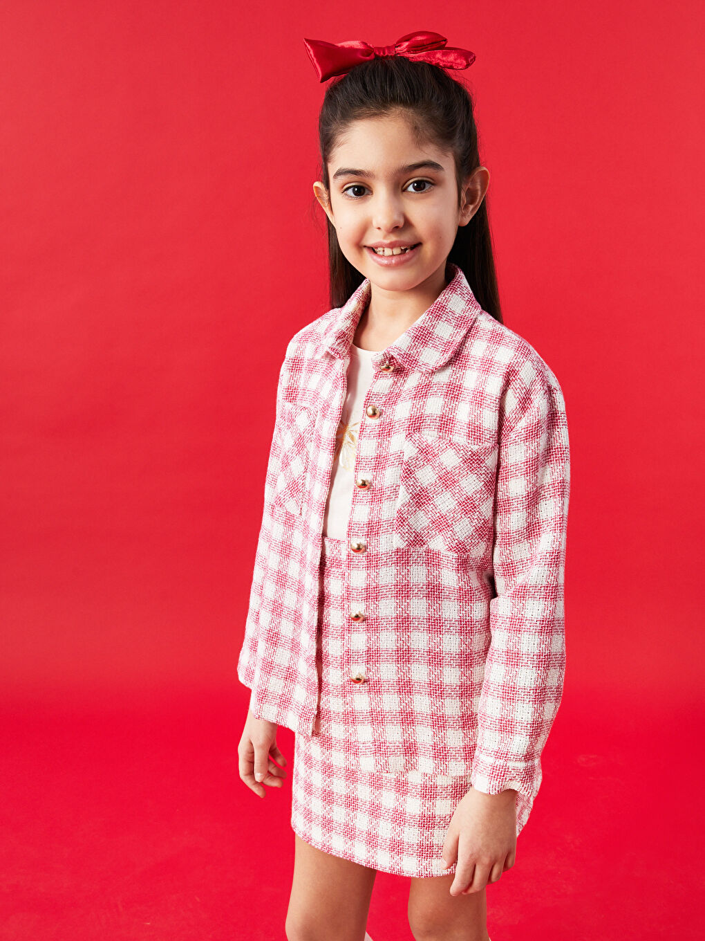 LCW Kids Chemise Écossais à Manches Longues pour Filles -S32165Z4-LNX