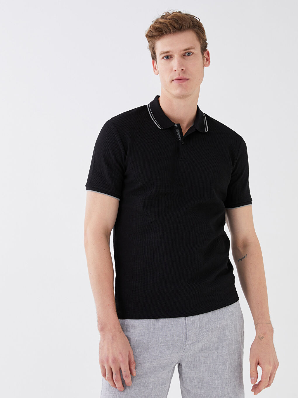 LCW Vision Polo Neck Short Sleeve Men's T-Shirt -S32167Z8-CVL