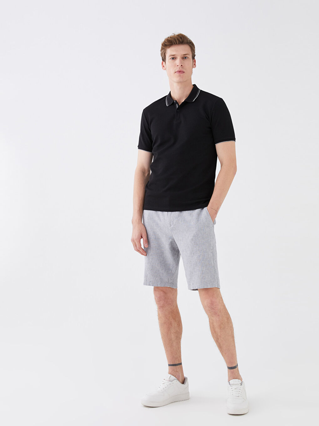 LCW Vision Polo Neck Short Sleeve Men's T-Shirt -S32167Z8-CVL