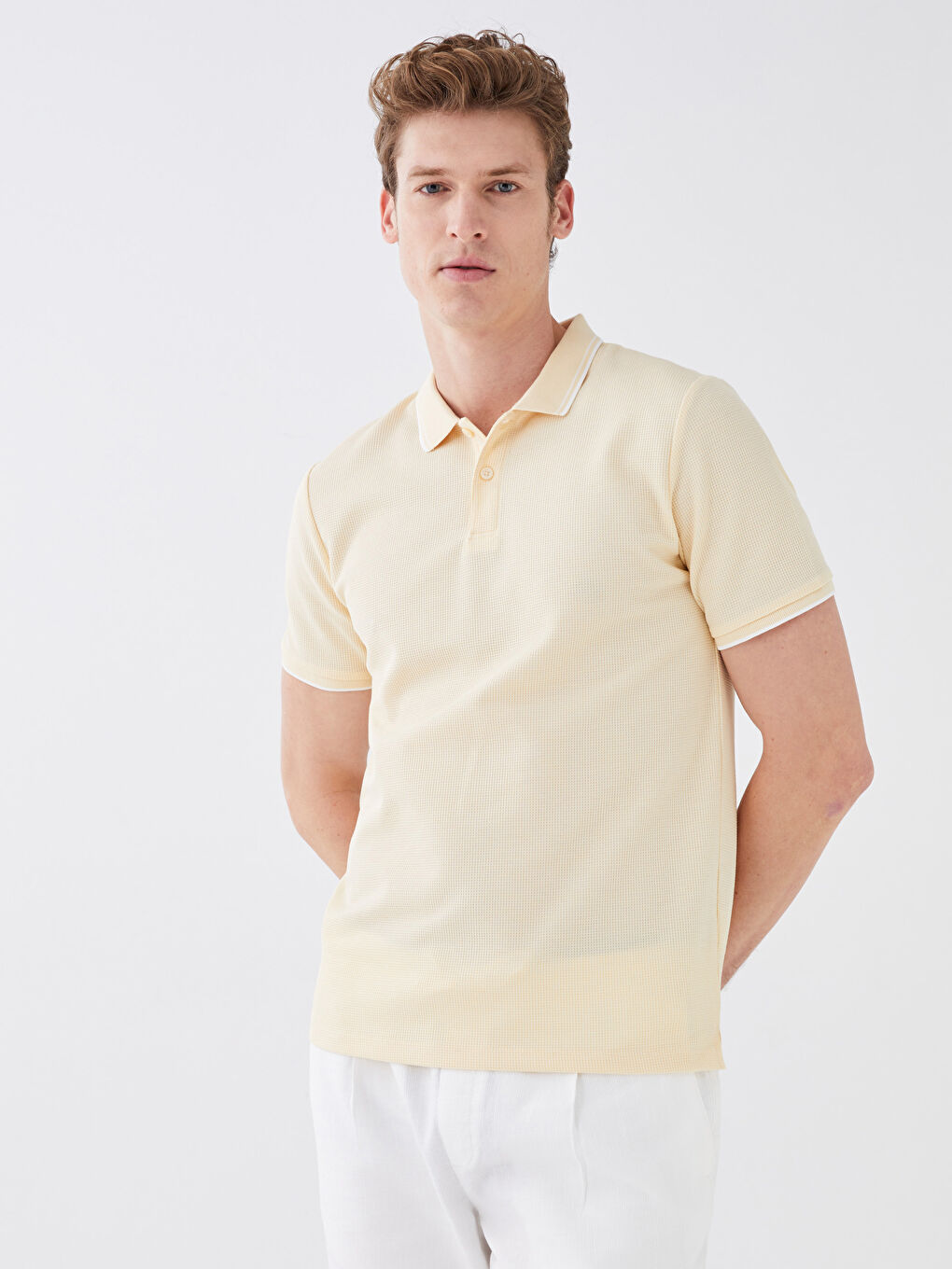 Polo Neck Short Sleeve Men's T-Shirt -S32167Z8-J5G