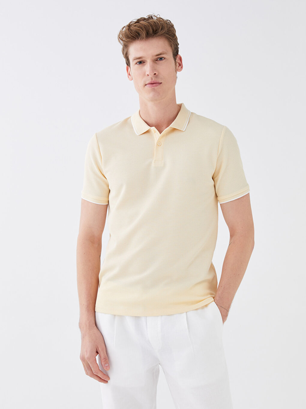 Polo Neck Short Sleeve Men's T-Shirt -S32167Z8-J5G