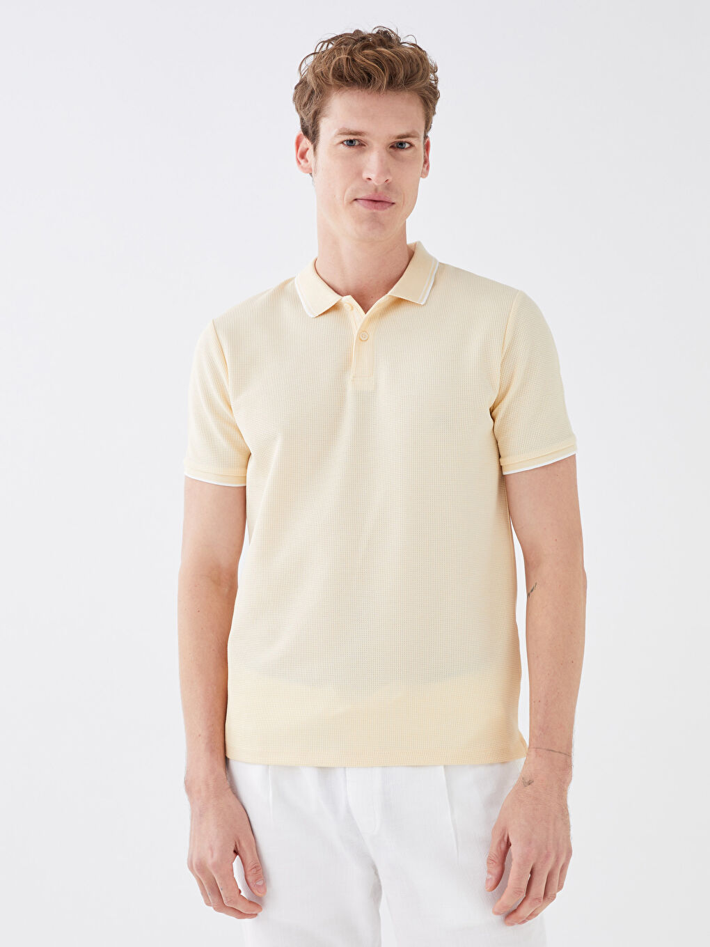 Polo Neck Short Sleeve Men's T-Shirt -S32167Z8-J5G