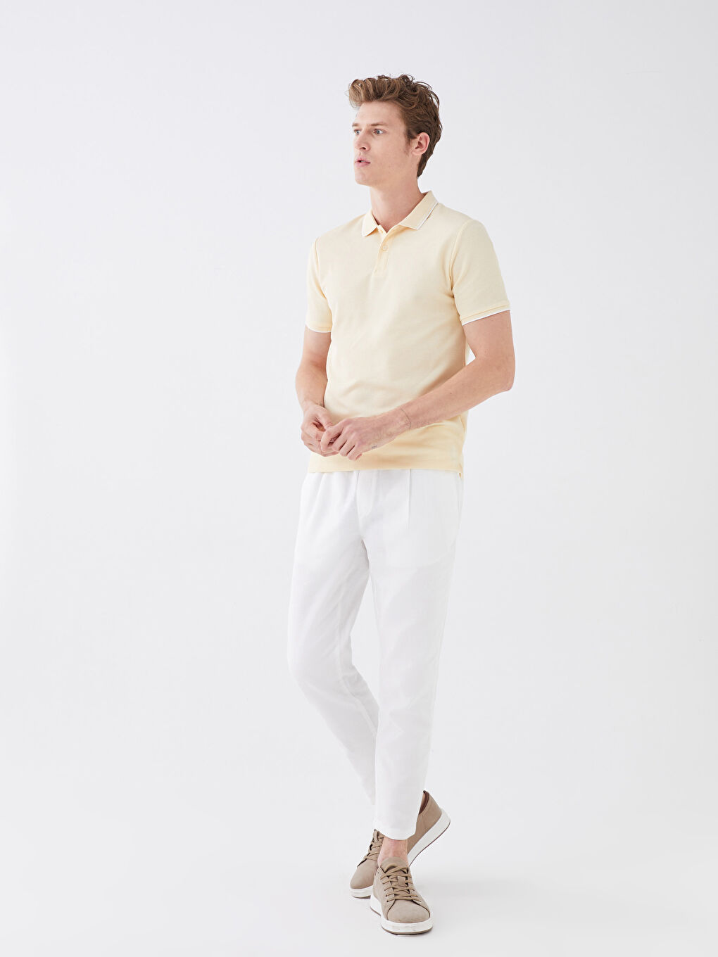Polo Neck Short Sleeve Men's T-Shirt -S32167Z8-J5G