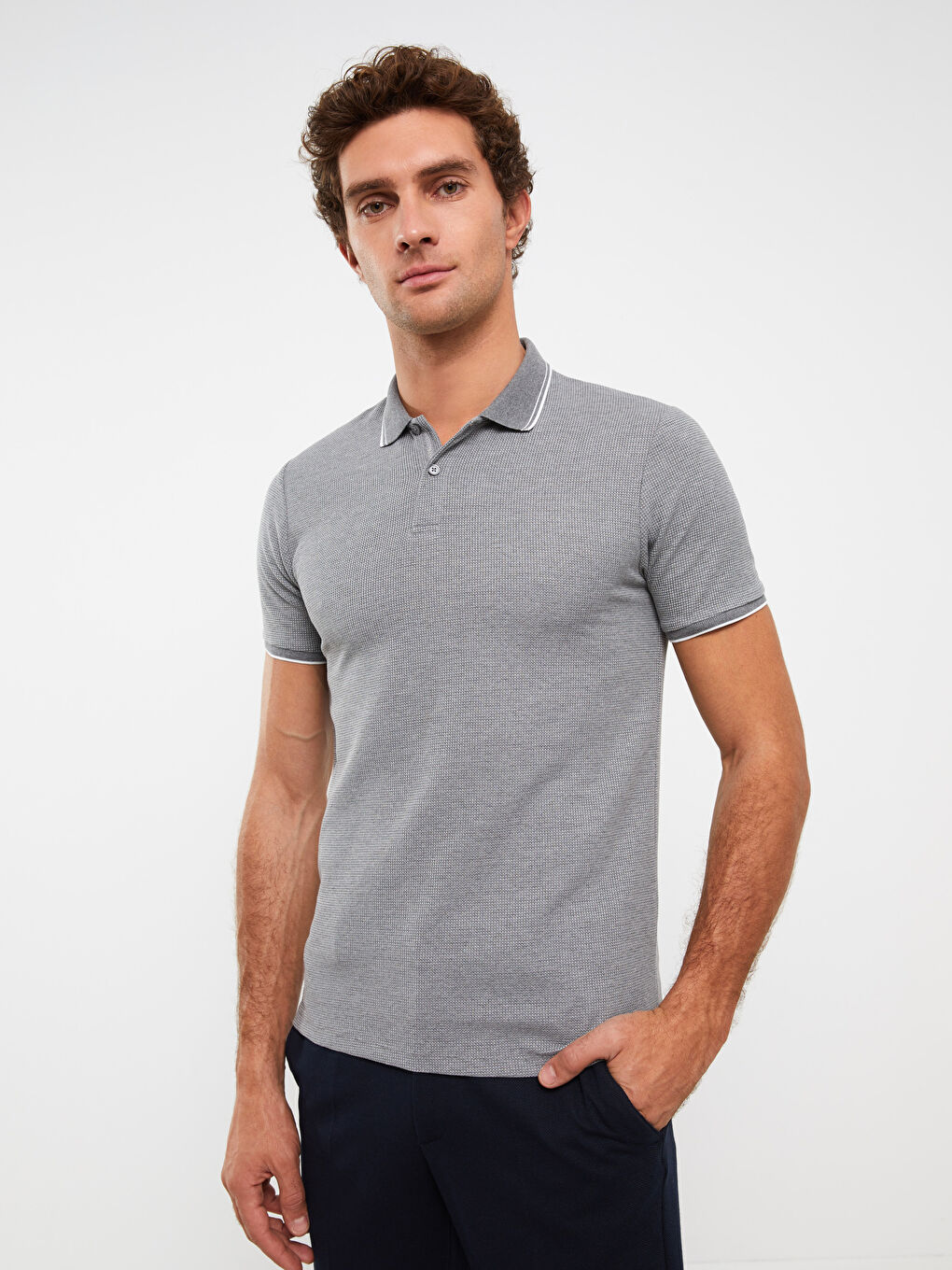 LCW Vision Polo Neck Short Sleeve Men's T-Shirt -S32167Z8-LAL