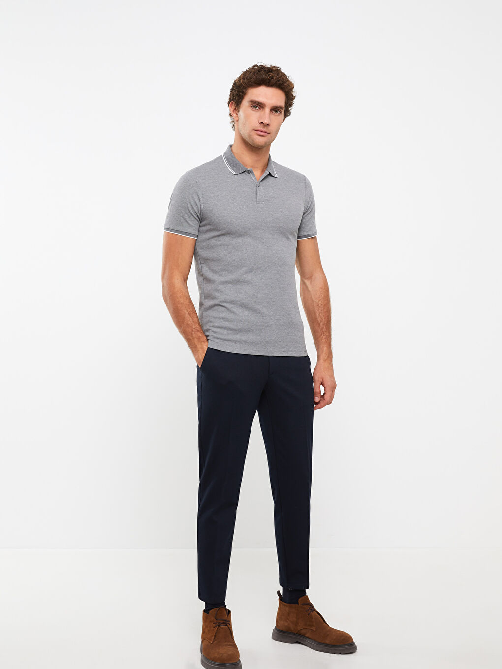 LCW Vision Polo Neck Short Sleeve Men's T-Shirt -S32167Z8-LAL