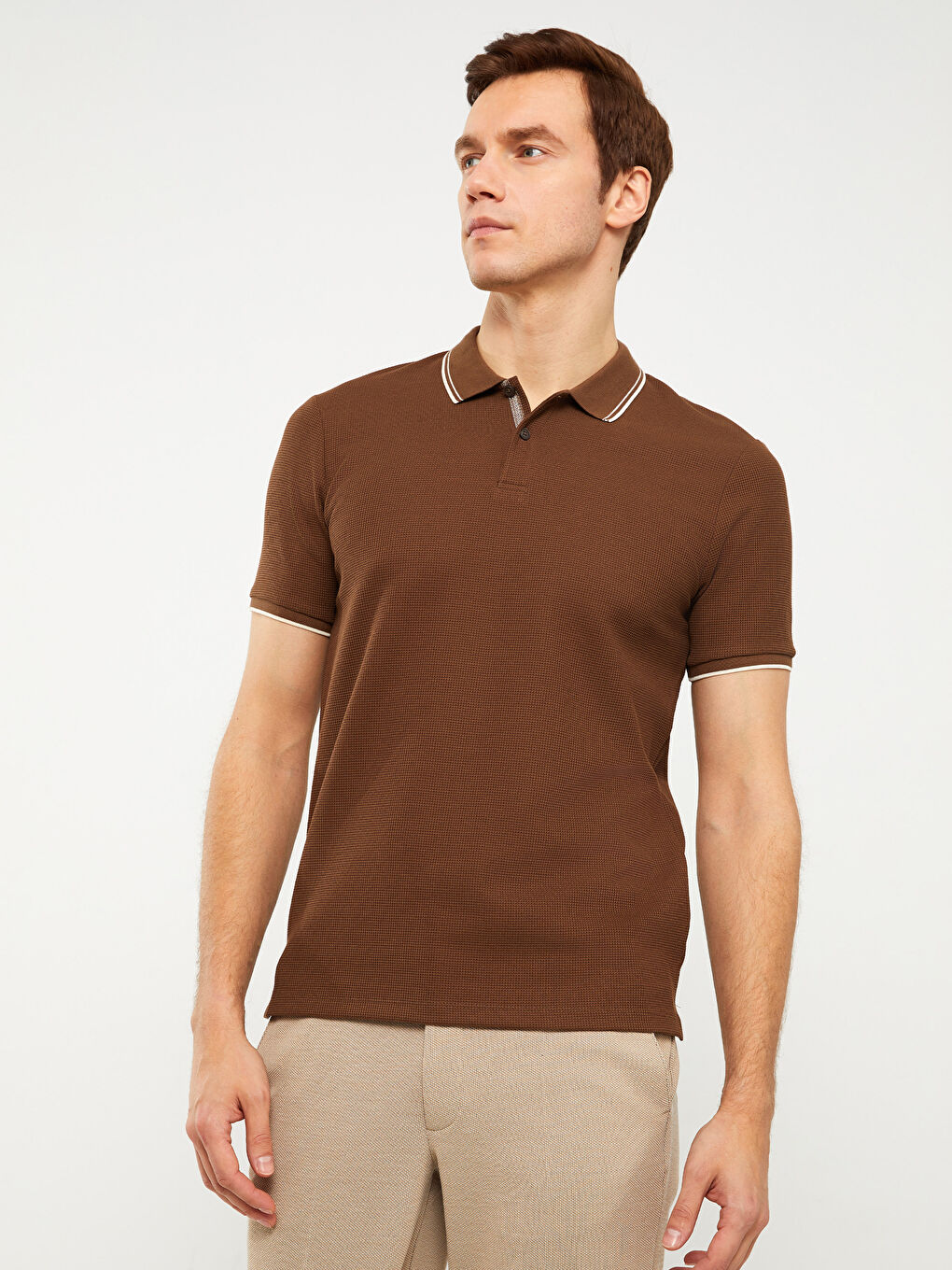 Tricou cu Guler Polo și Mânecă Scurtă pentru Bărbați