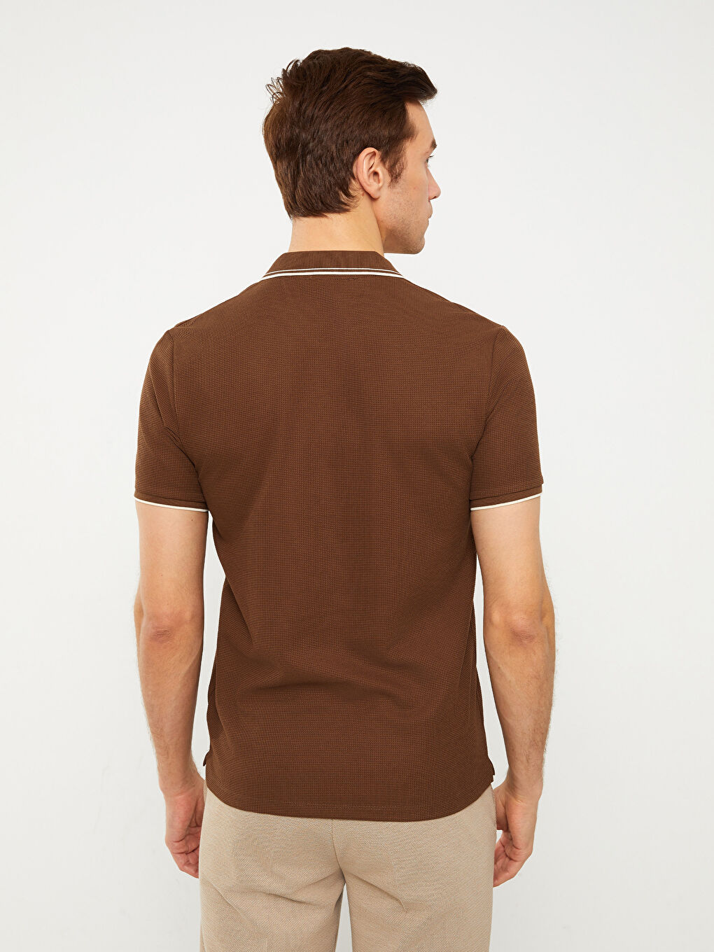 Tricou cu Guler Polo și Mânecă Scurtă pentru Bărbați-4