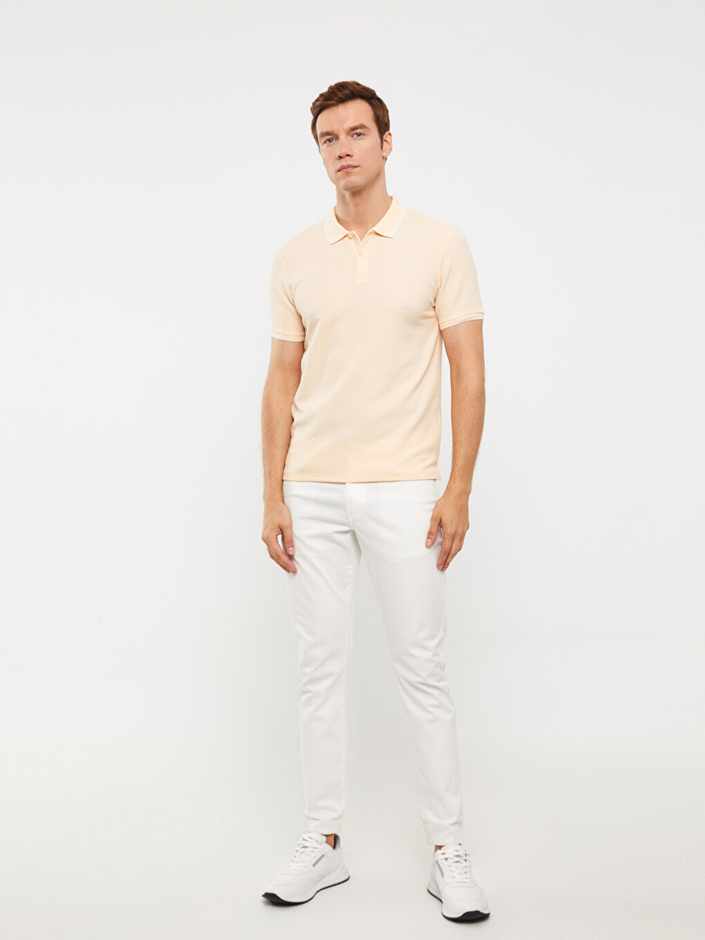 Polo Neck Short Sleeve Men's T-Shirt-1