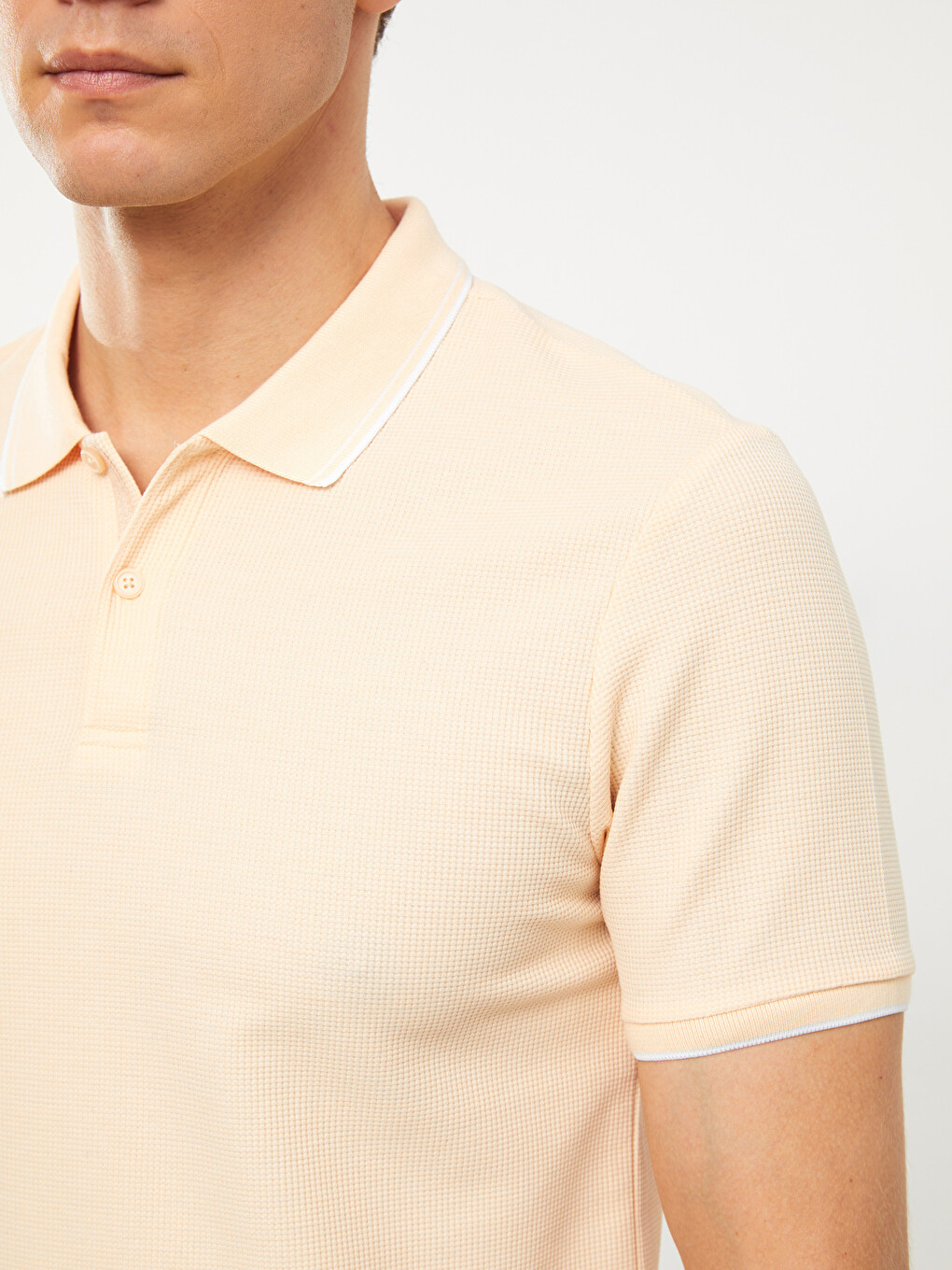 Polo Neck Short Sleeve Men's T-Shirt-3