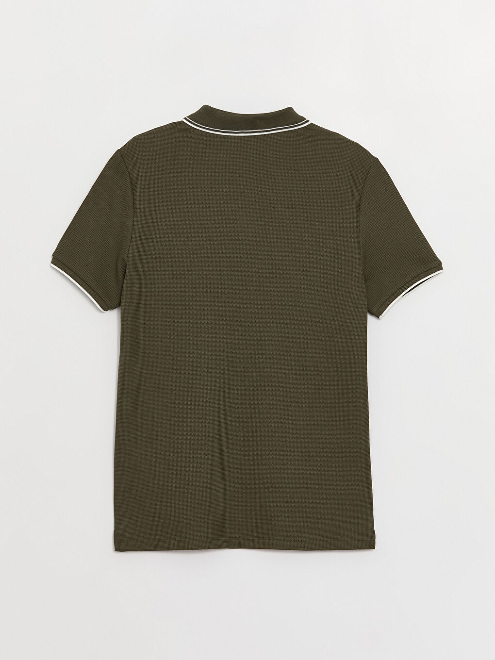 Haki Polo Yaka Kısa Kollu Erkek Tişört-6