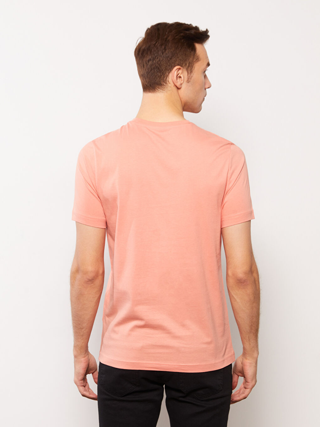 Crew Neck Short Sleeve Printed Combed Cotton Men's T-shirt -S32169Z8-GC5