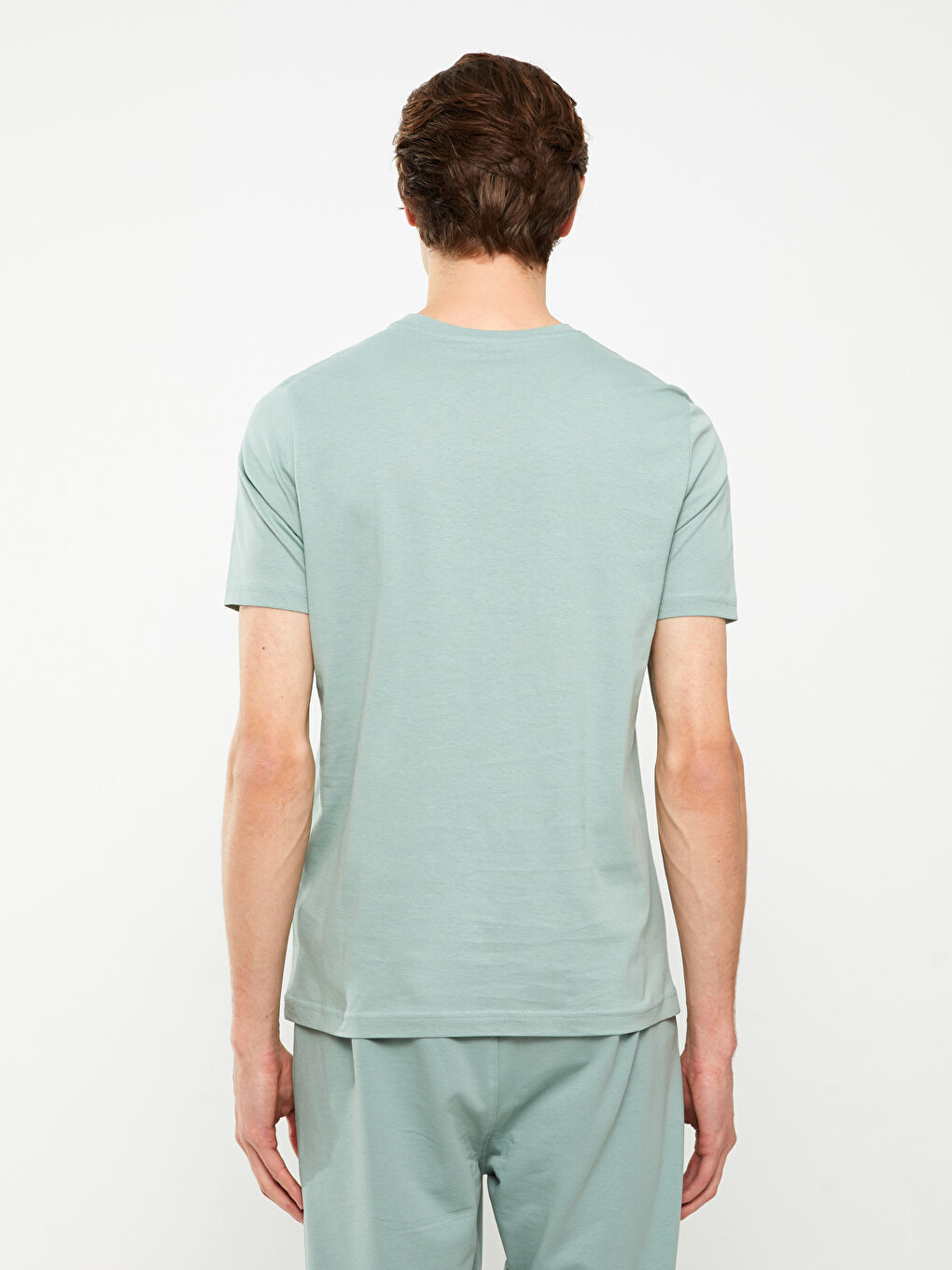 تي شيرت رجال كم قصير كول مدور مطبوع قطن ممشط-4