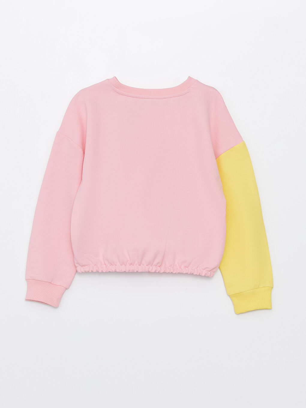 LCW Kids Crew Neck Color Block Long Sleeve Girls' Sweatshirt