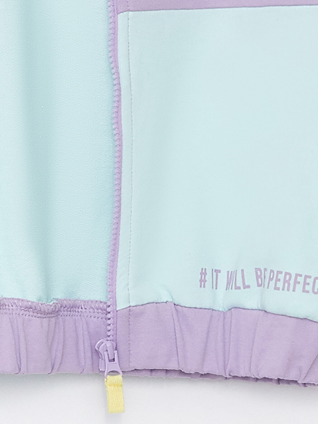 Sweat Zippé Fille À Capuche Manches Longues avec Bloc de Couleurs-2