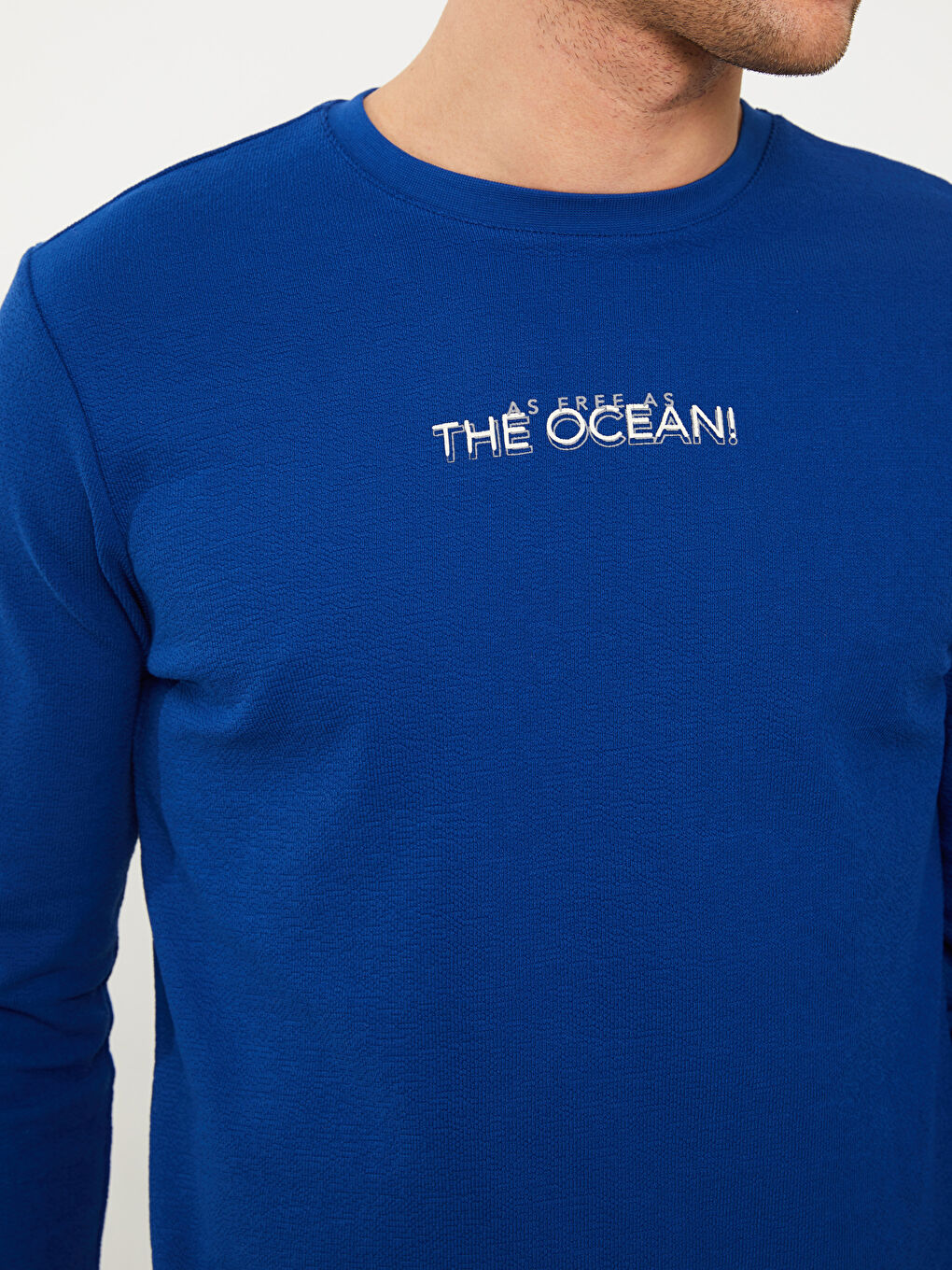 Суитшърт с кръгло деколте, дълъг ръкав, отпечатан, за мъже-3