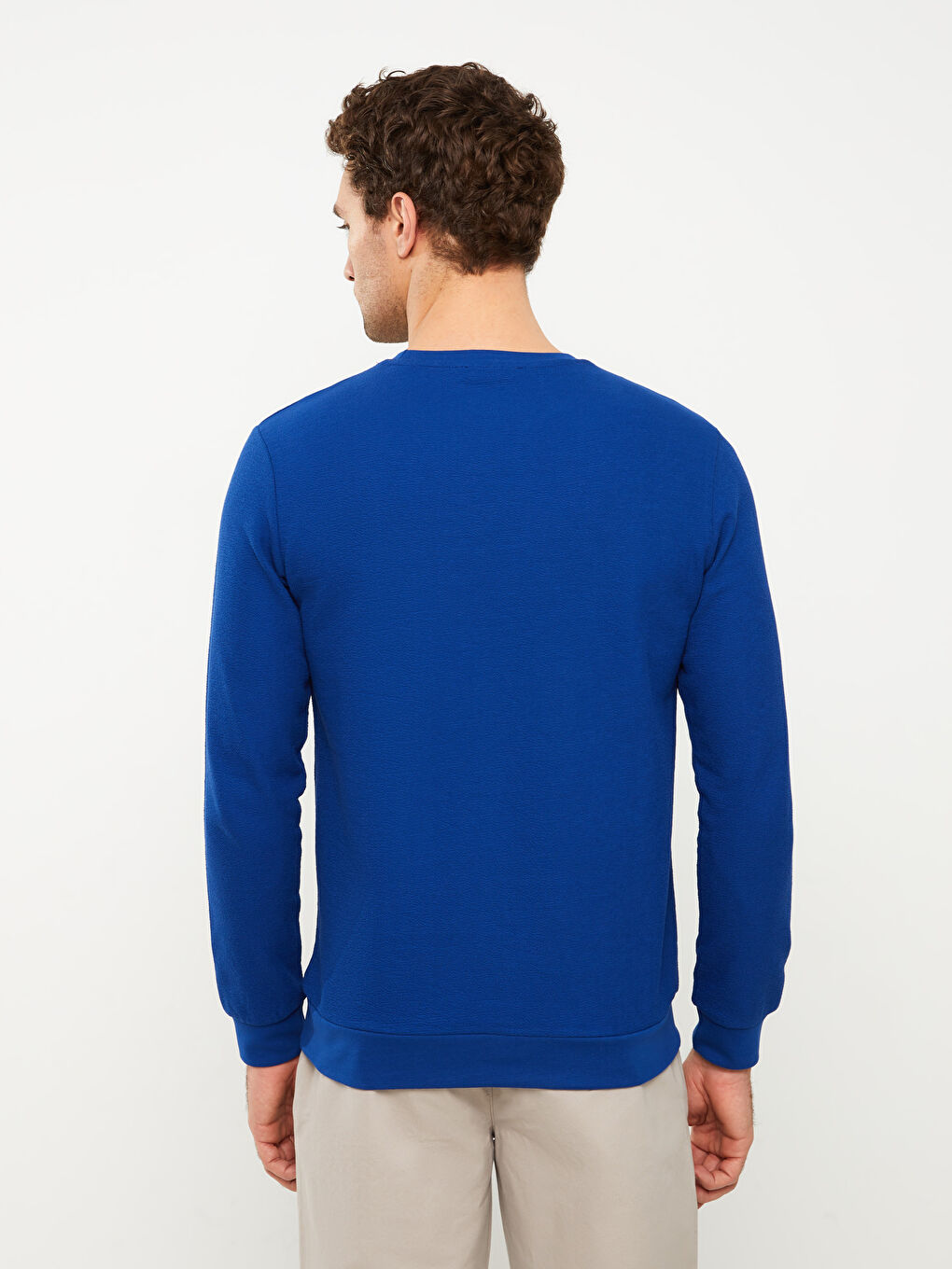 Суитшърт с кръгло деколте, дълъг ръкав, отпечатан, за мъже-4