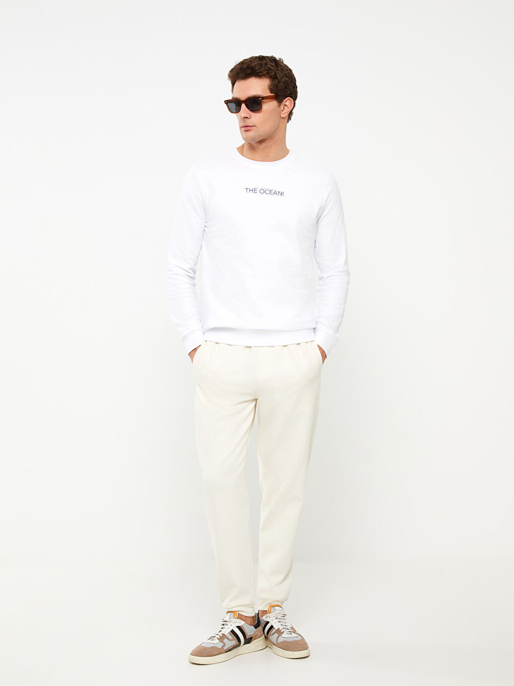 Crew Neck Long Sleeve Printed Men's Sweatshirt-2