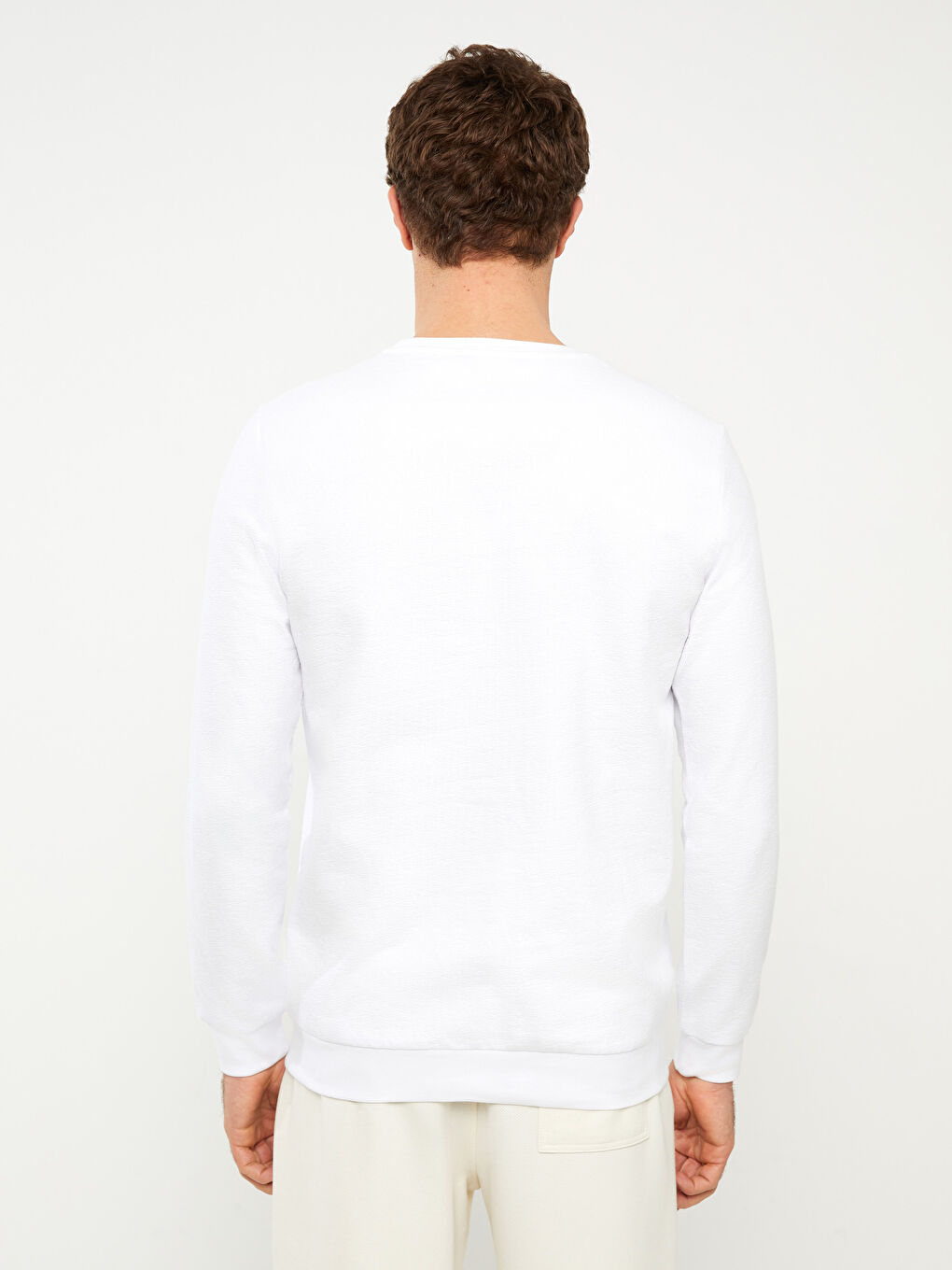 Crew Neck Long Sleeve Printed Men's Sweatshirt-4