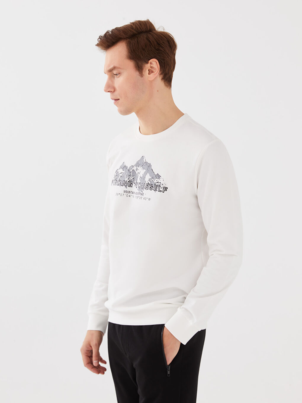 LC Waikiki Crew Neck Long Sleeve Printed Men's Sweatshirt -S32181Z8-R9J