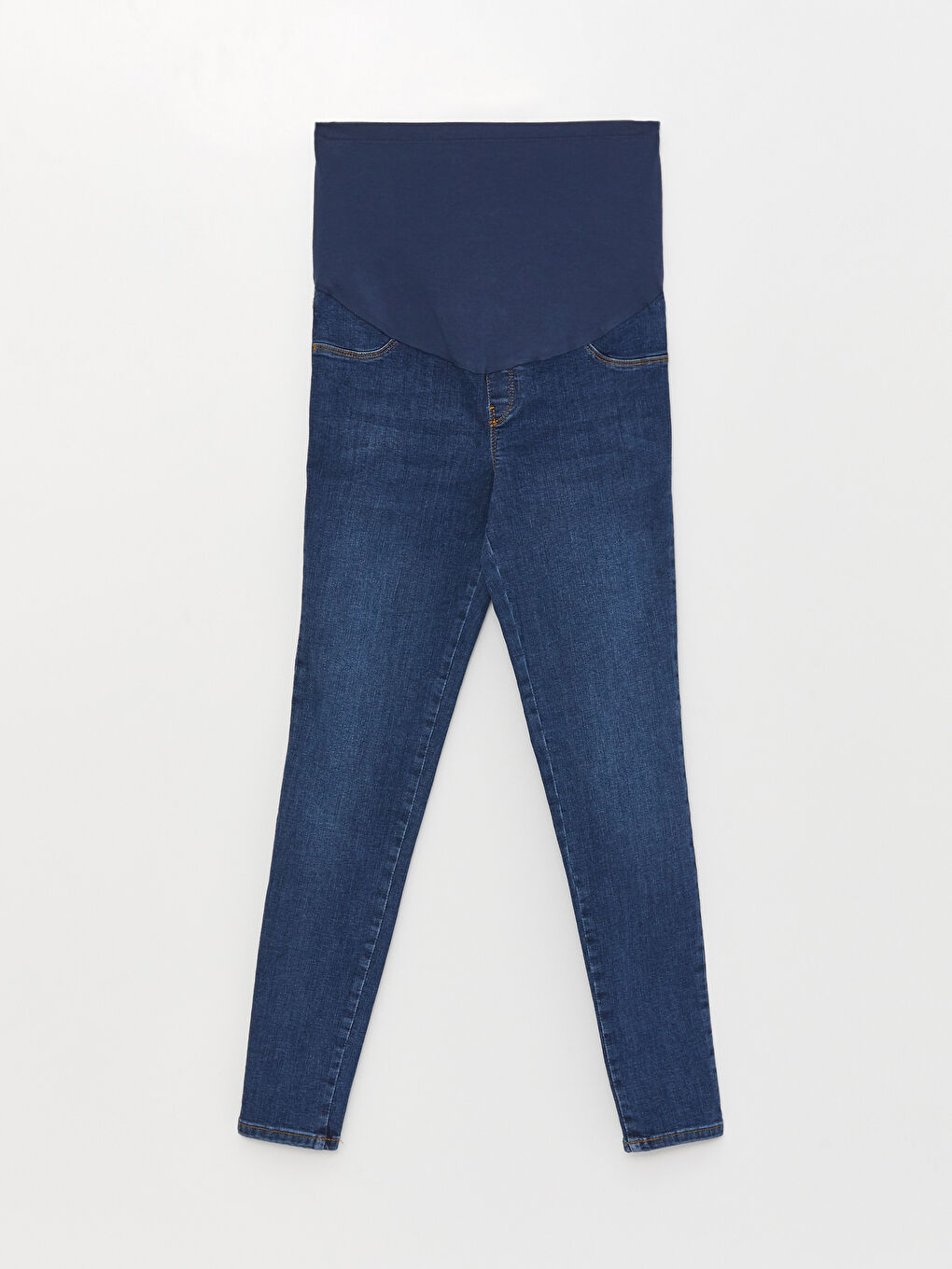 LCWAIKIKI Maternity Orta İndigo Rodeo Karın Panelli Mercury Skinny Fit Düz Hamile Jean Pantolon - 5