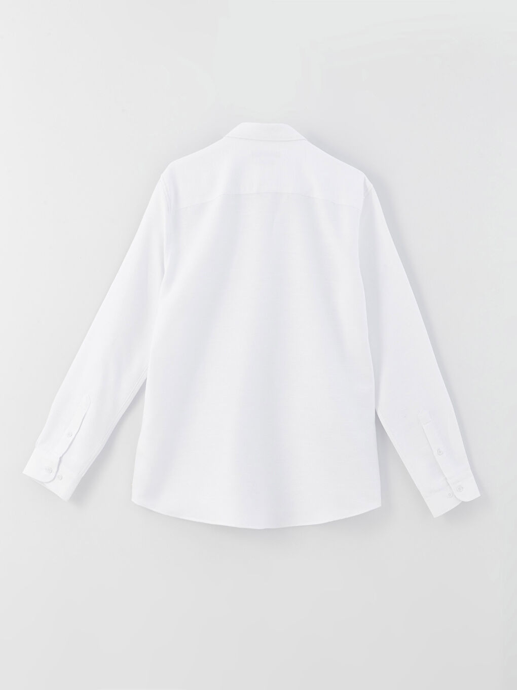 Beyaz Slim Fit Uzun Kollu Armürlü Erkek Gömlek-6