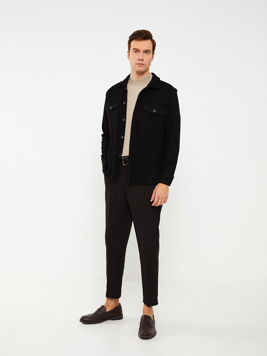 LCW Vision Regular Fit Long Sleeve Men's Shirt Jacket -S32221Z8-CVL