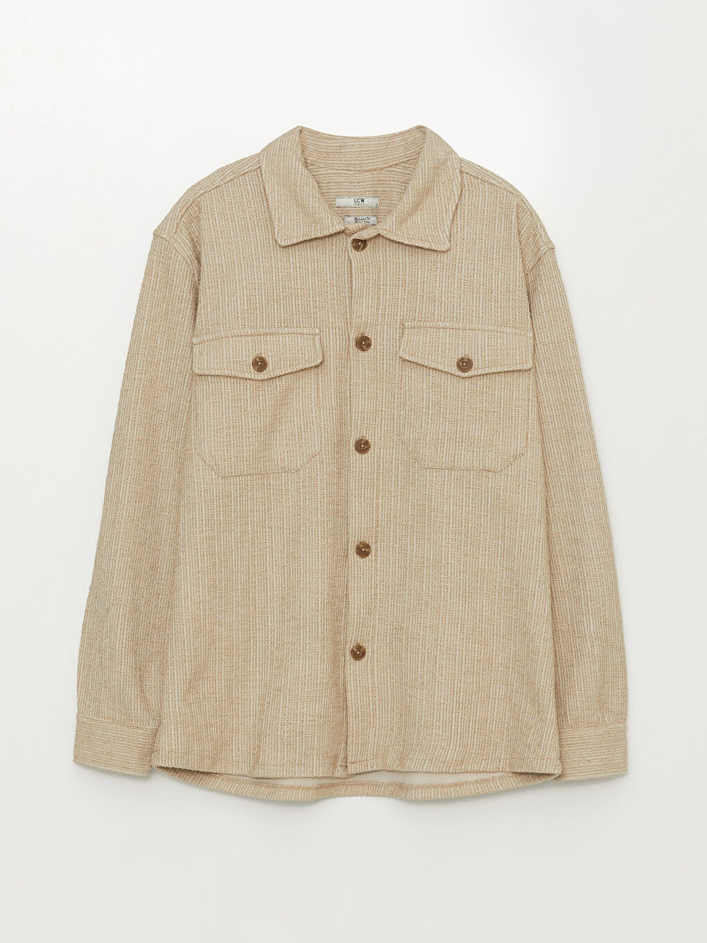 Regular Fit Long Sleeve Men's Shirt Jacket-5