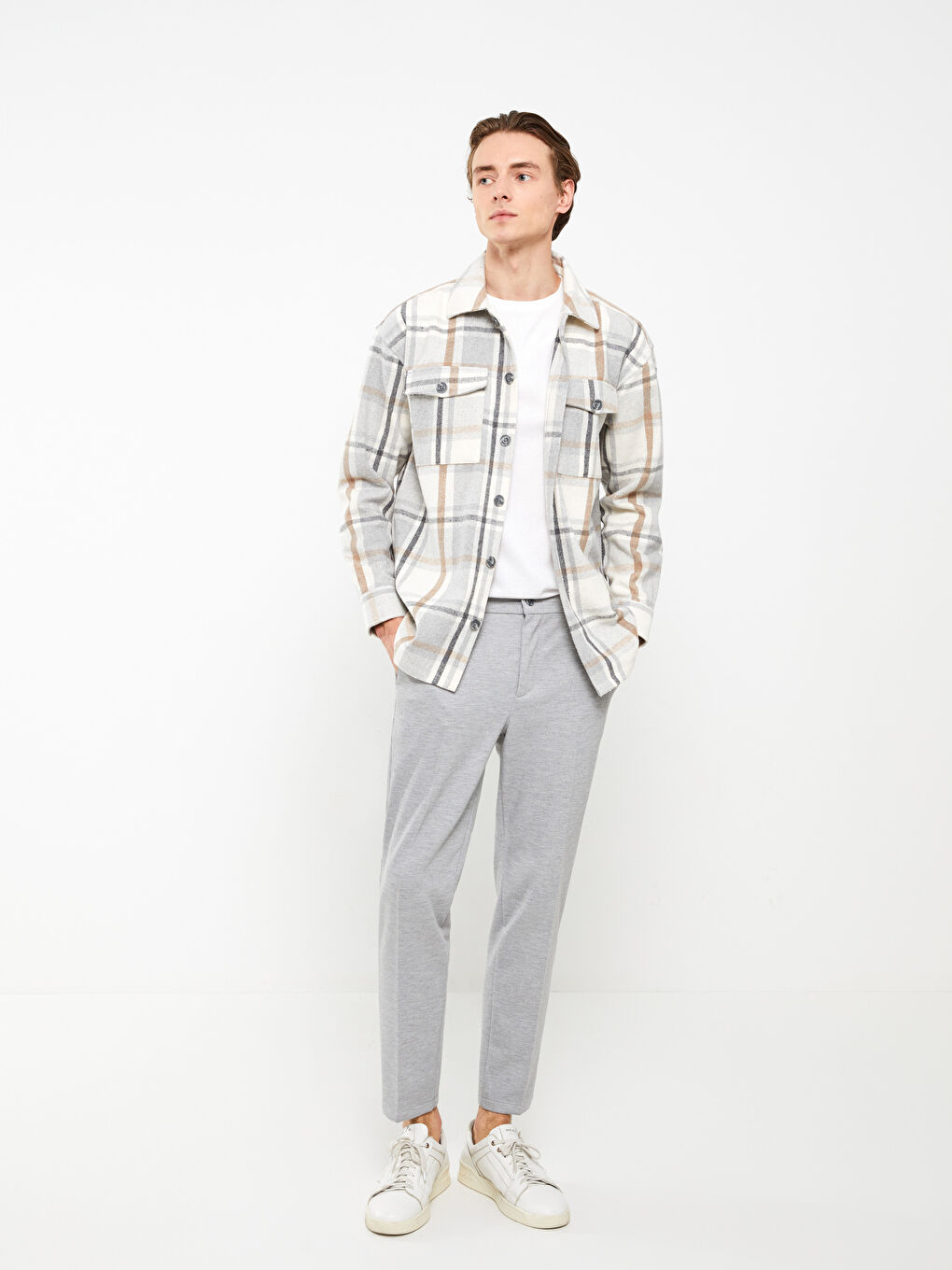 LCW Vision Veste Chemise en Flanelle Écossaise à Manches Longues Coupe Régulière pour Hommes -S32224Z8-LLX