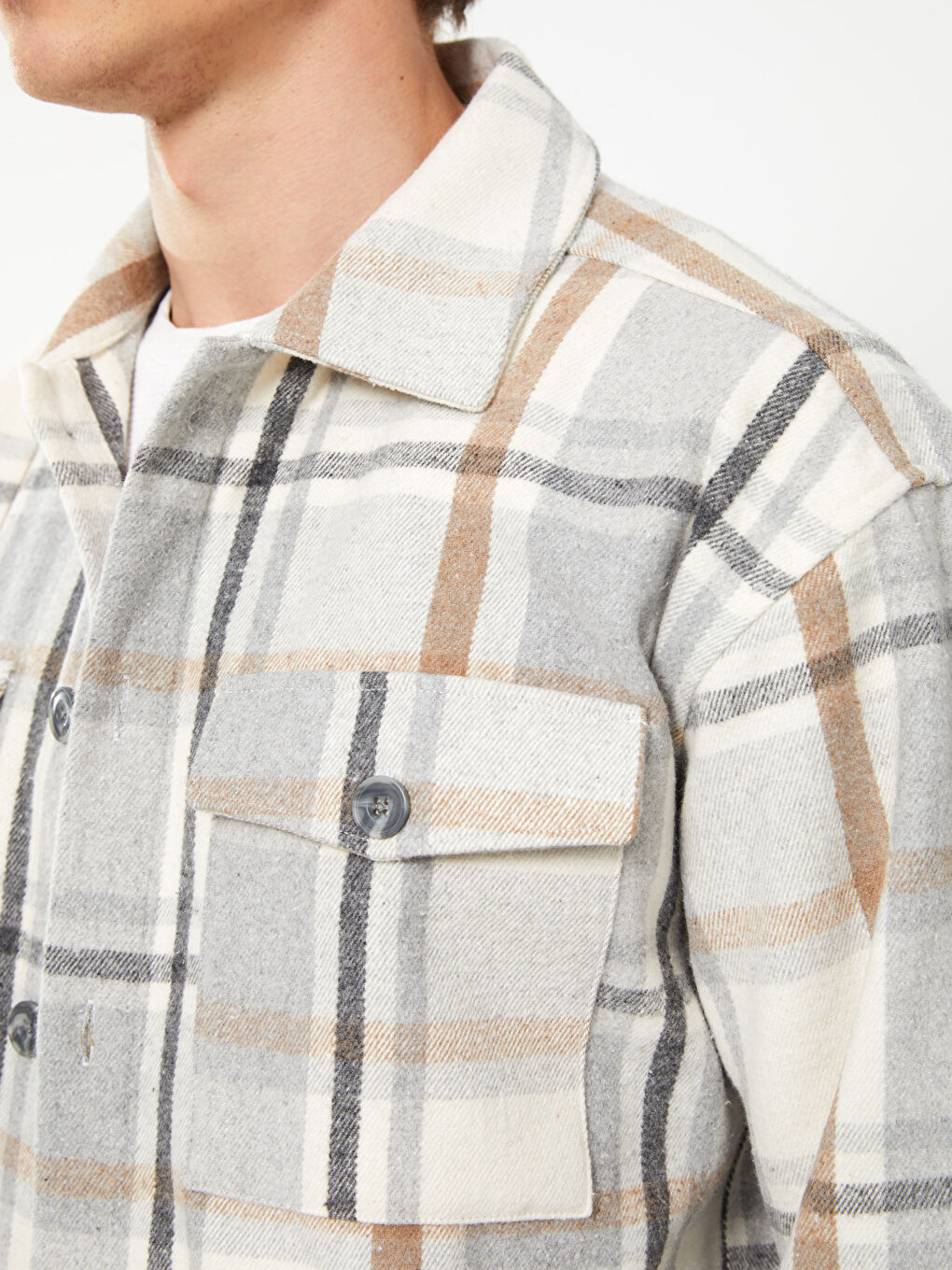 LCW Vision Veste Chemise en Flanelle Écossaise à Manches Longues Coupe Régulière pour Hommes -S32224Z8-LLX