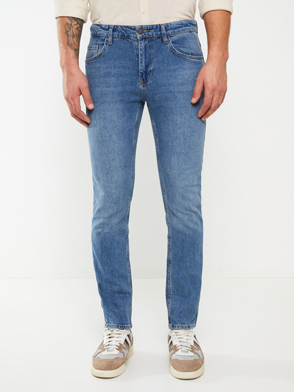 بنطلون جينز رجالي 750 سليم فيت-2