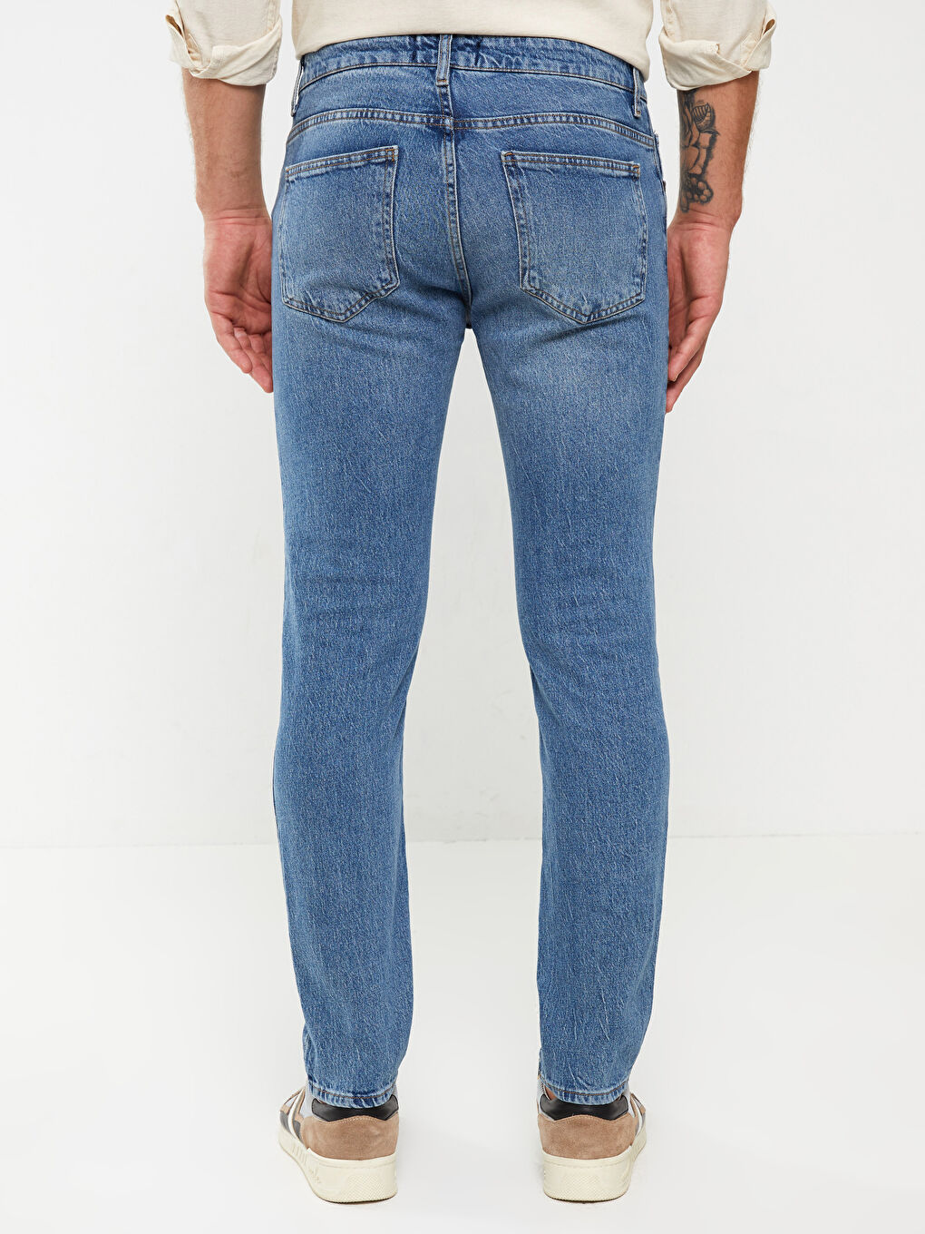 بنطلون جينز رجالي 750 سليم فيت-4