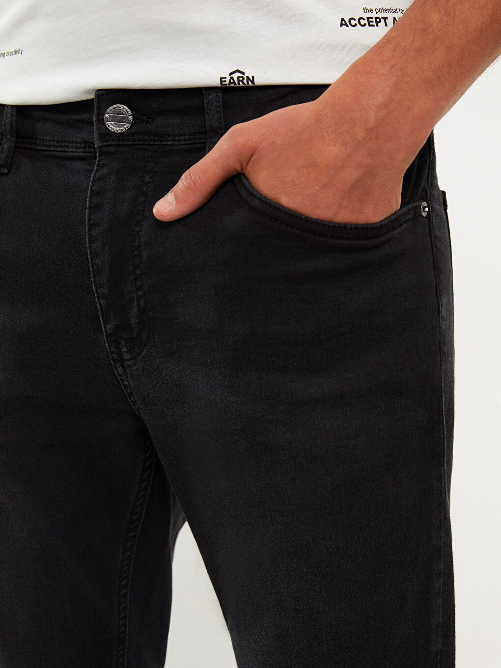 Siyah 750 Slim Fit Erkek Jean Pantolon-1