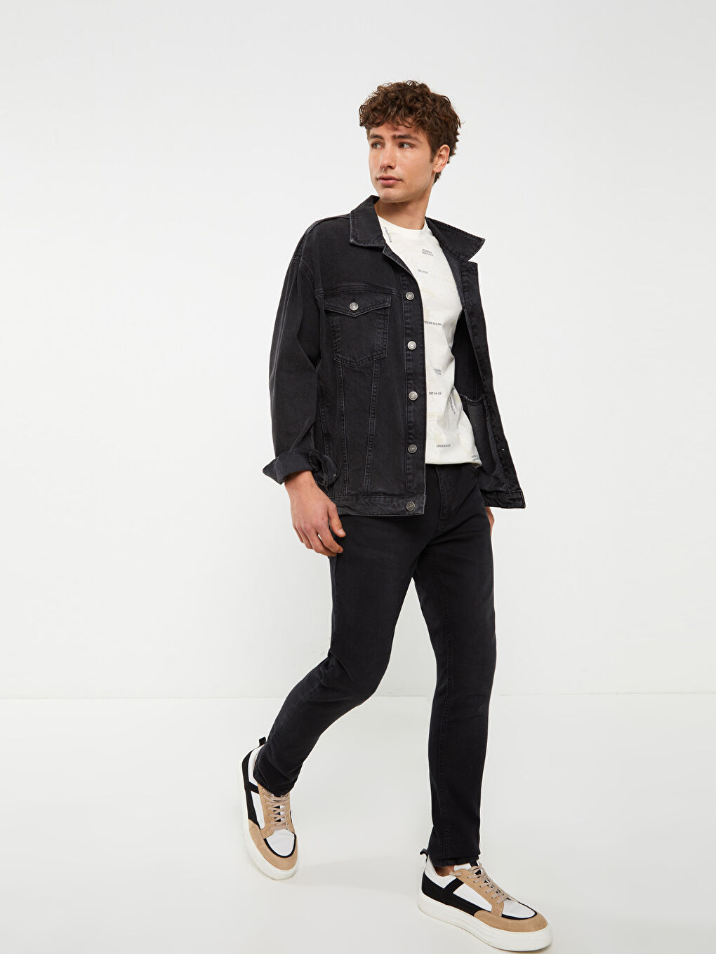 Siyah 760 Skinny Fit Erkek Jean Pantolon-1