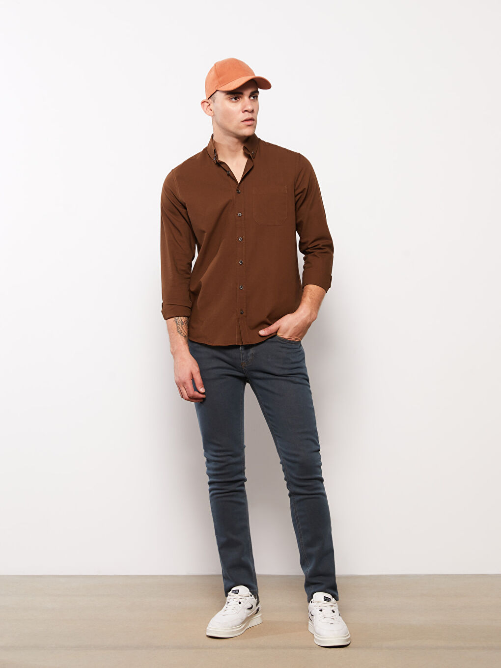 بنطلون جينز رجالي 750 سليم فيت