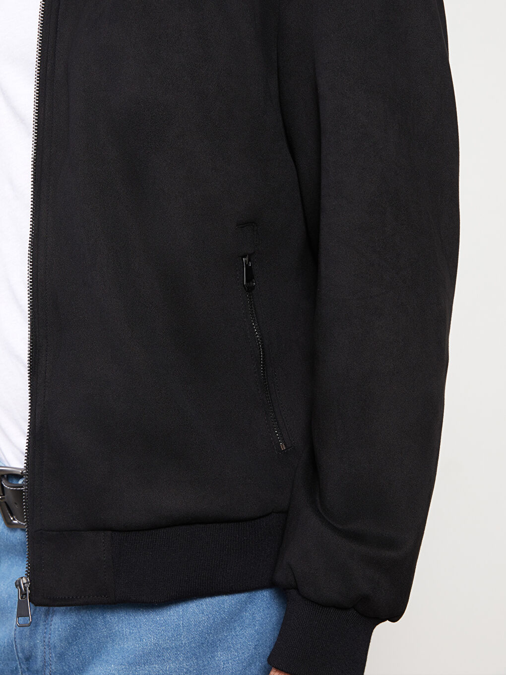 Palton Standard Fit Colegiu Guler Piele Întoarsă pentru Bărbați-3