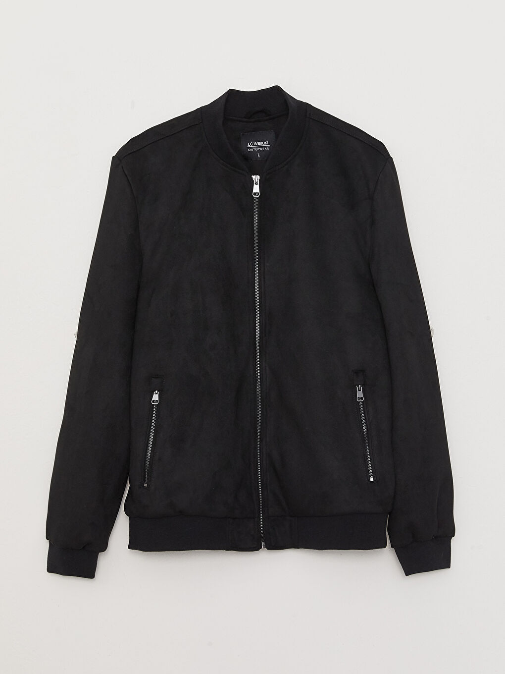 Palton Standard Fit Colegiu Guler Piele Întoarsă pentru Bărbați-5