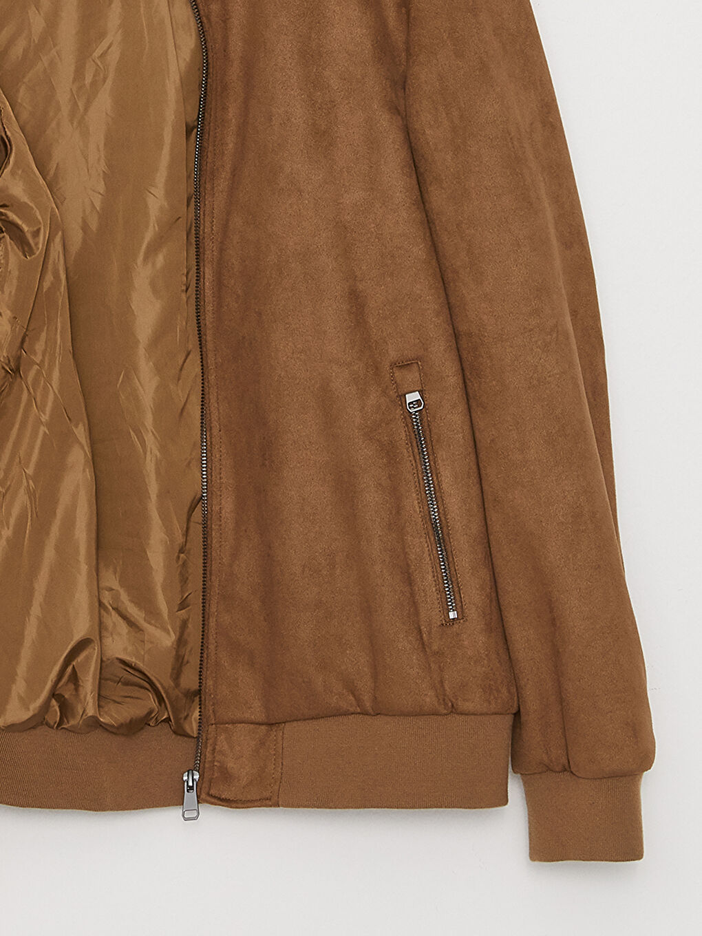 Standard Fit College Collar Suede Men's Coat-10