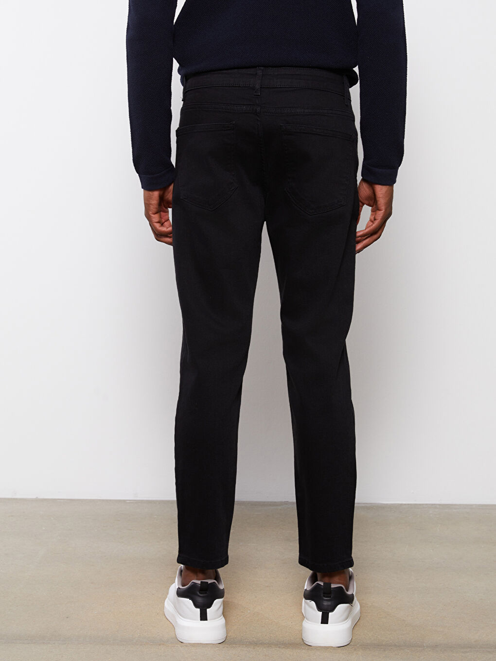 Siyah 730 Havuç Kalıp Erkek Jean Pantolon-4