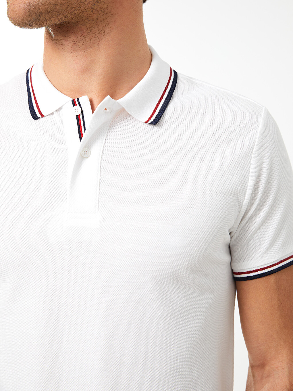 T-shirt En Piqué À Manches Courtes Et Col Polo Pour Homme-3