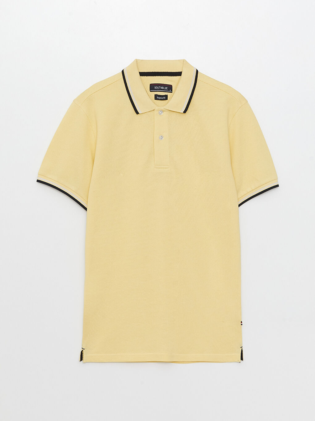 T-shirt en piqué à manches courtes et col polo pour homme-5