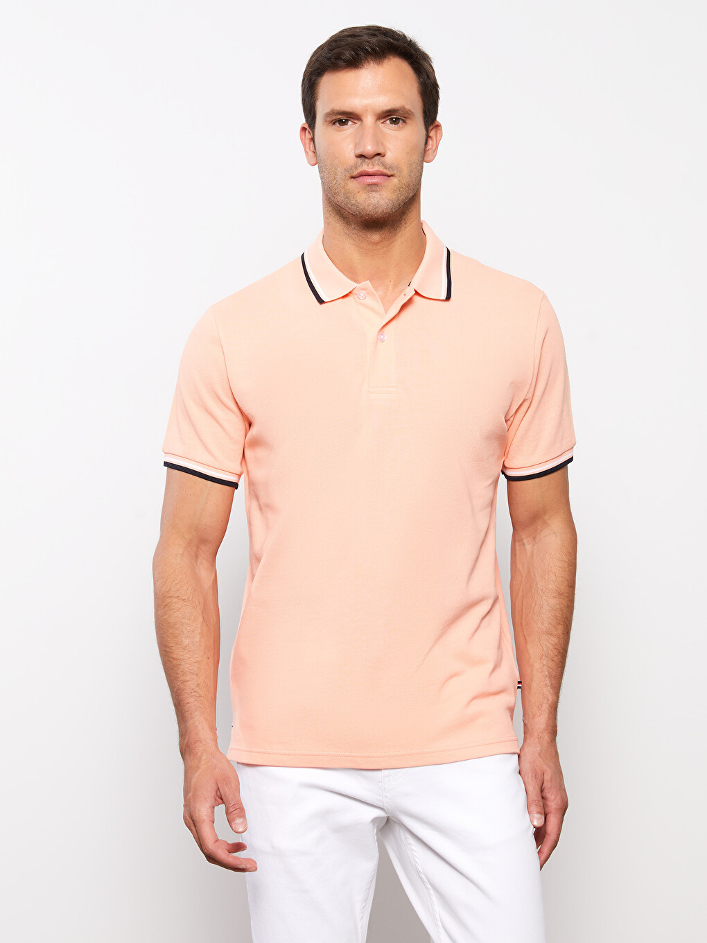 Polo Neck Short Sleeve Pique Men's T-shirt