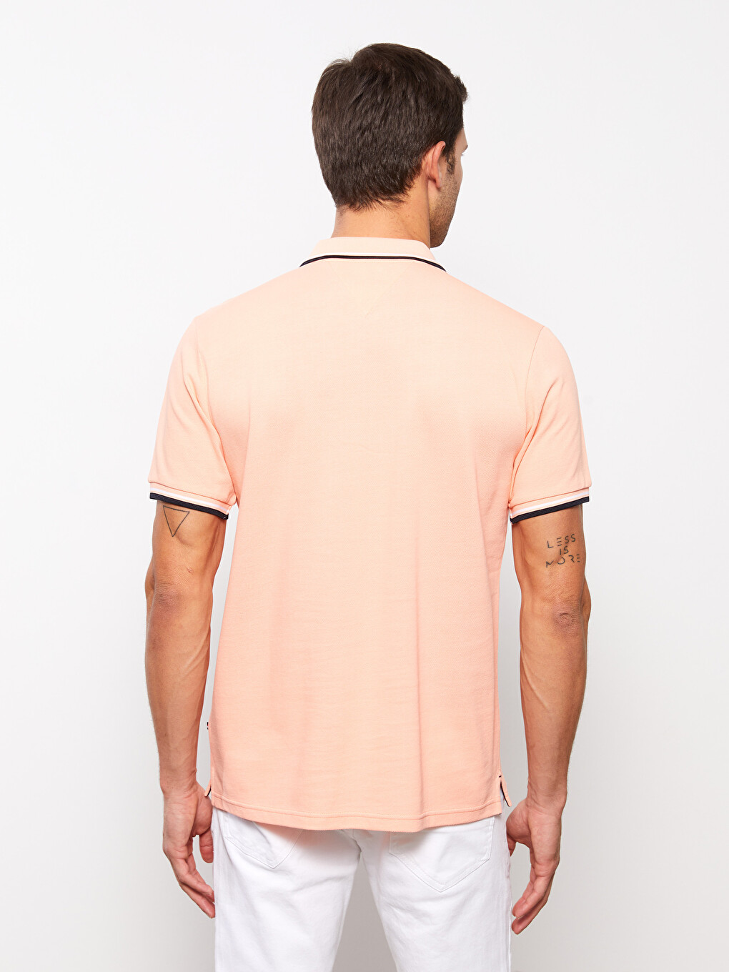 Polo Neck Short Sleeve Pique Men's T-shirt-4