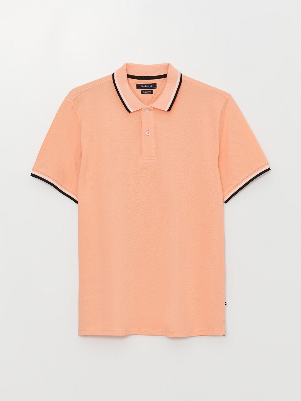 Polo Neck Short Sleeve Pique Men's T-shirt-5