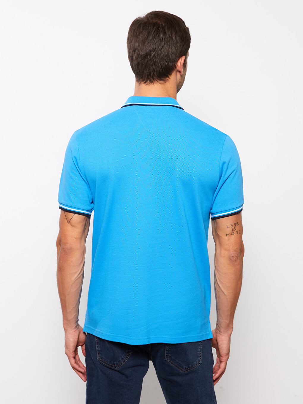 Polo Neck Short Sleeve Pique Men's T-shirt-4