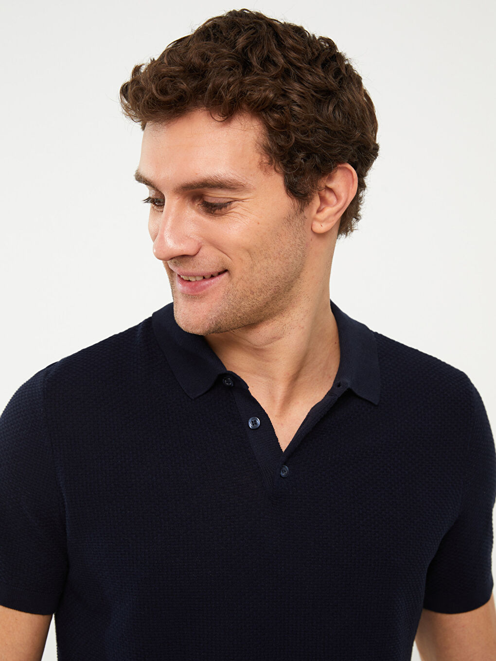 Rollkragen Kurzarm Herren Strickpullover-1