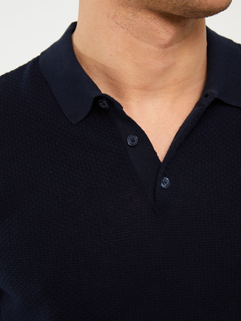 Rollkragen Kurzarm Herren Strickpullover-3