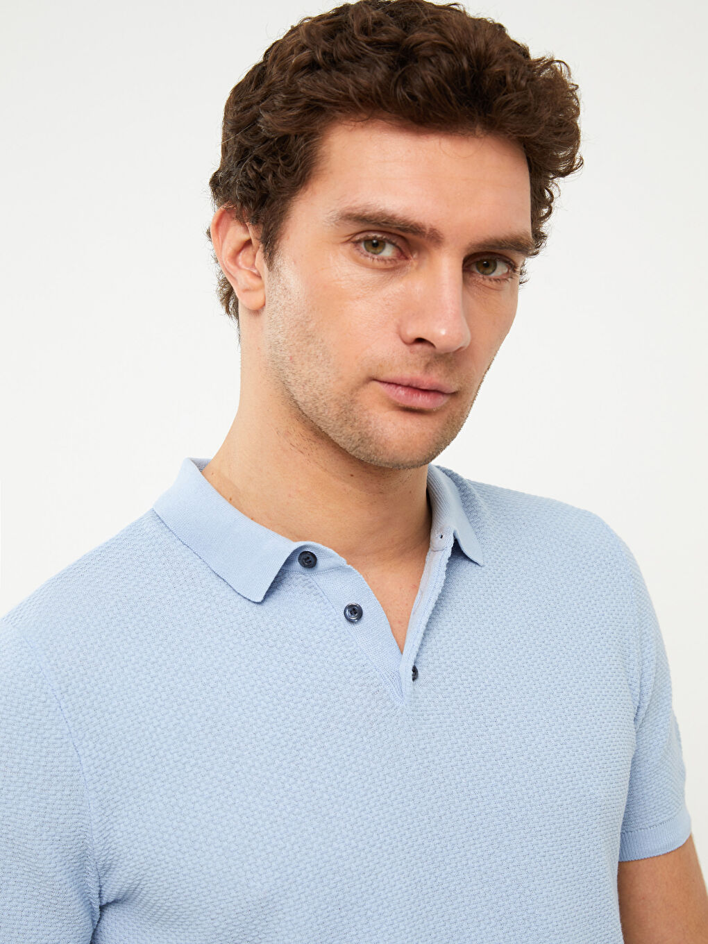 Rollkragen Kurzarm Herren Strickpullover-1