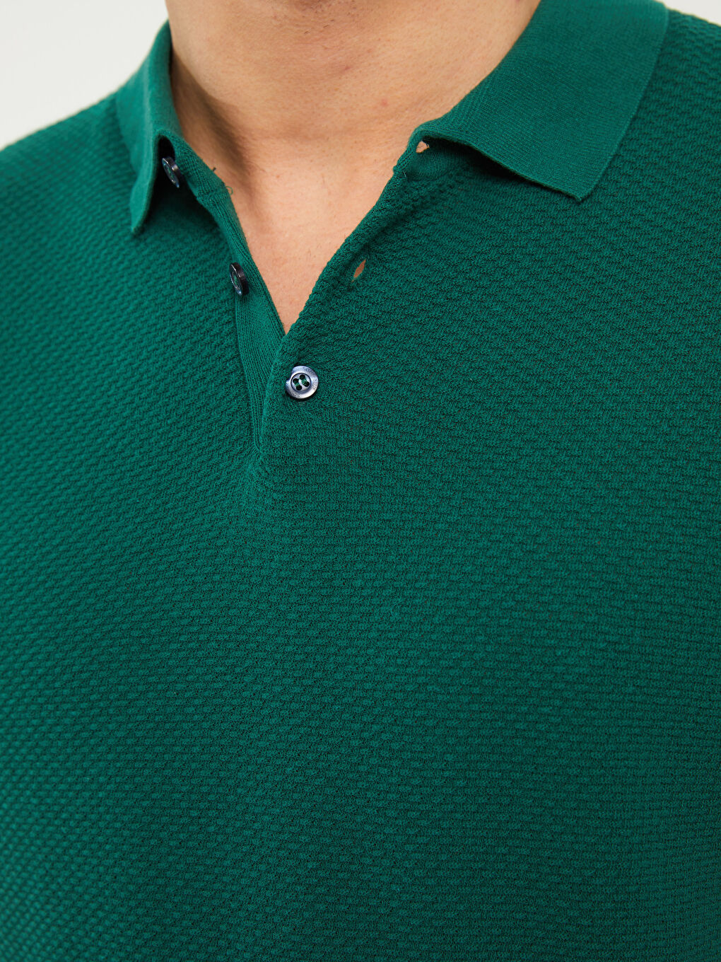 Men's Polo Collar Knitted T-Shirt-3