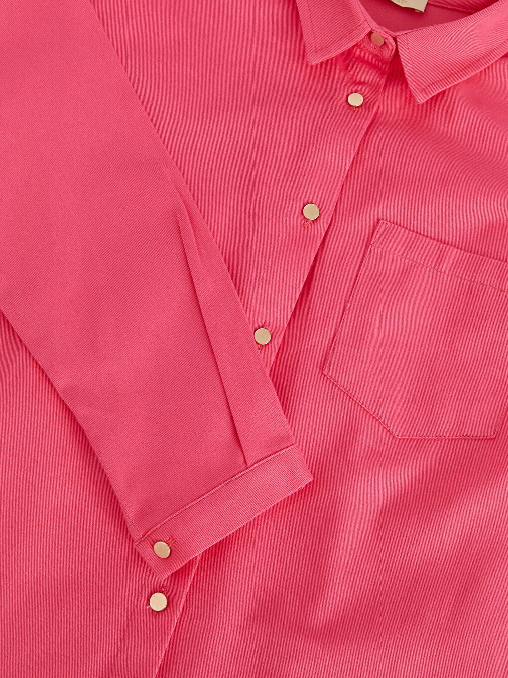 Базовая рубашка для девочек с длинным рукавом из габардина-1