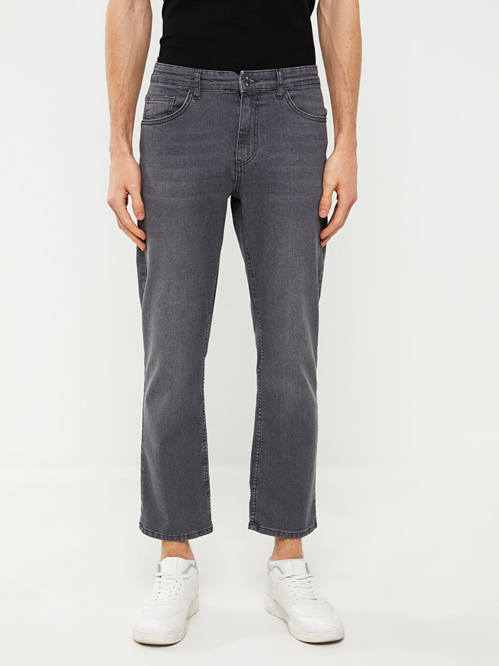 Gri 790 Rahat Kalıp Erkek Jean Pantolon-3